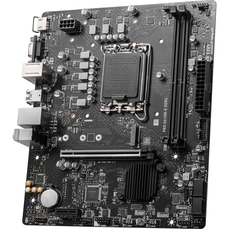 Load image into Gallery viewer, Msi pro h610m-e ddr4 socket 1700 moederbord (zwart, gb-lan, sound, µatx)
