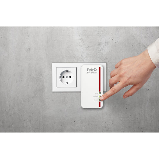 Fritz! powerline 1260e international (wit, 1 stuks, mesh wi-fi)