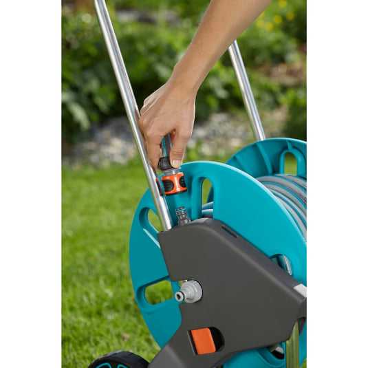 Gardena slangenwagen aquaroll m easy set (turquoise grijs, 18517-20)
