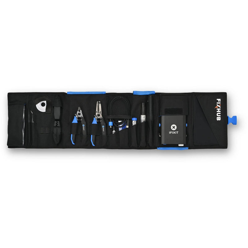 Load image into Gallery viewer, Ifixit fixhub power series soldeer toolkit soldeerbout (zwart blauw, 100 watt, usb-c, powerstation)
