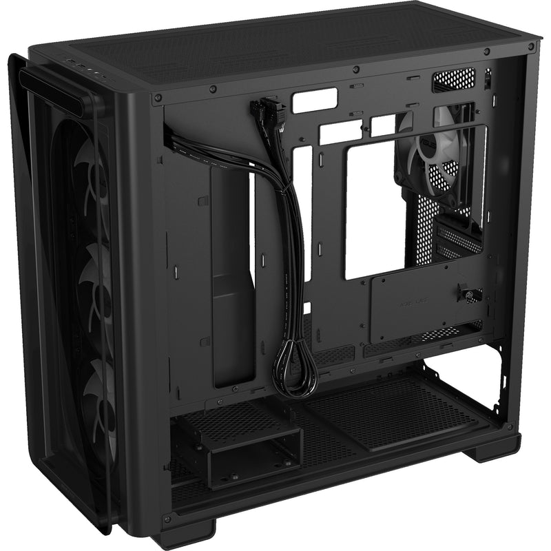 Load image into Gallery viewer, Asus a23 plus mini tower behuizing (zwart | 2x usb-a | 1x usb-c | rgb | tempered glass)
