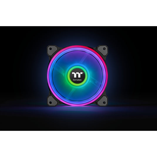 Thermaltake riing quad 14 rgb radiator fan tt premium edition single fan pack case fan (zwart, 140 x 140 x 25 mm)