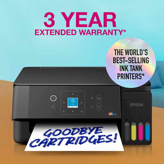 Epson ecotank et-2922 all-in-one inkjetprinter (zwart, scannen, kopiëren, wi-fi, inclusief tot 3 jaar inkt, c11cl63416)