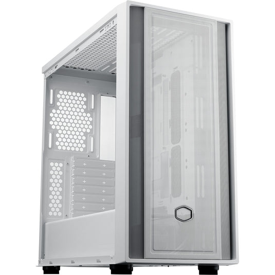 Cooler master masterbox 600 lite midi tower behuizing (wit | 2x usb-a | 1x usb-c | rgb | tempered glass)