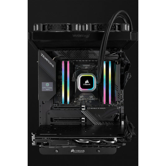 Corsair 16 gb ddr4-3200 (2x 8 gb) kit werkgeheugen (zwart, cmh16gx4m2e3200c16, vengeance rgb pro sl, xmp 2.0)