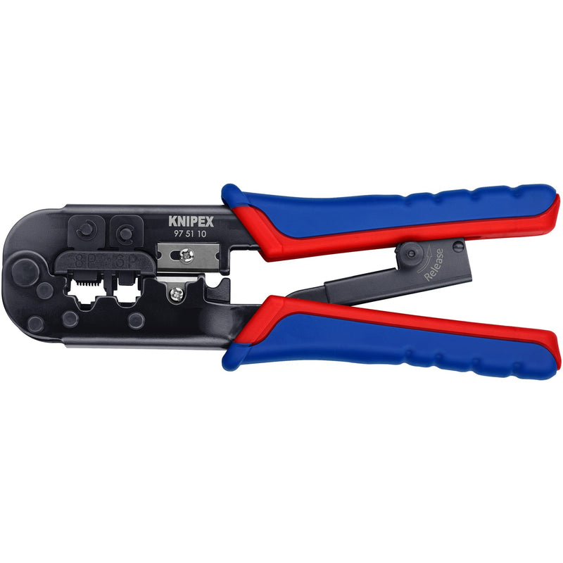 Load image into Gallery viewer, Knipex krimptang 97 51 10 sb (blauw rood, rj-11 12 en rj-45 stekker)
