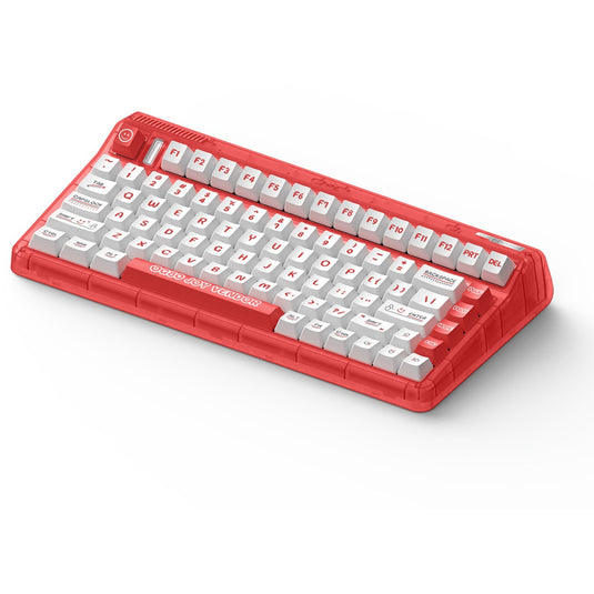 Iqunix og80 joy vendor wireless mechanical keyboard, gaming toetsenbord (rood wit, us lay-out, iqunix moonstone, rgb leds, 80% (tkl), hot-swappable, pbt, 2.4ghz | bluetooth 5.1 | usb-c)