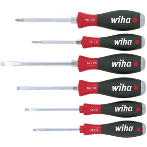 Wiha schroevendraaierset 530hk6 | 6-delig sleuf ph | meercomponentengrepen | 6-kant-mes aanzet | 1 stuk - 21250
