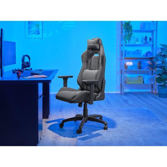 Trust gxt 723 ruya comfortabele stoffen gamingstoel (grijs)