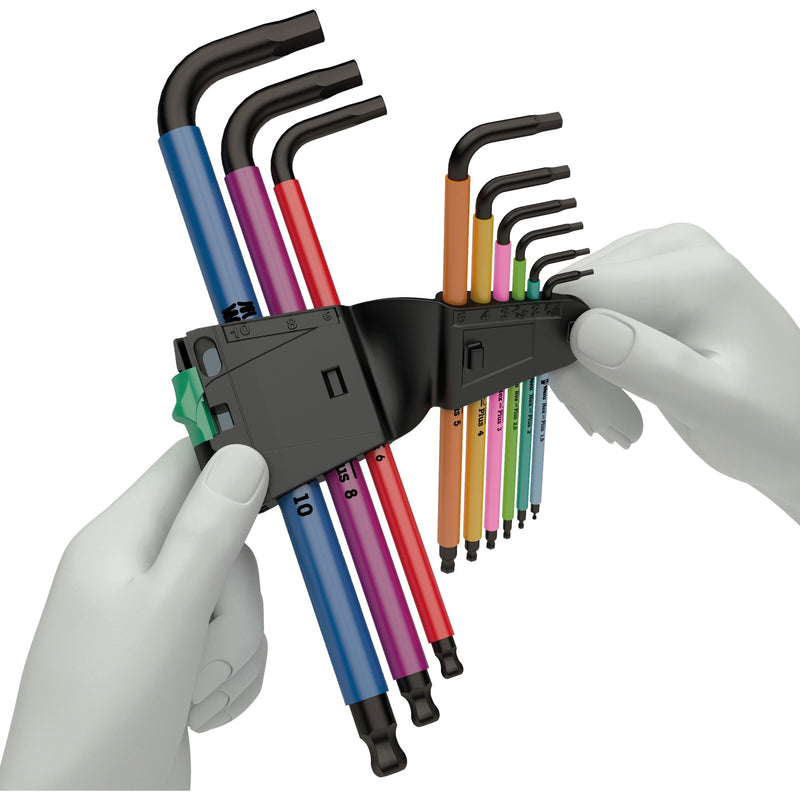 Load image into Gallery viewer, Wera inbussleutelset 950 9 hex-plus multicolour 1 sb (9-delig, 1.5mm tot 10mm)
