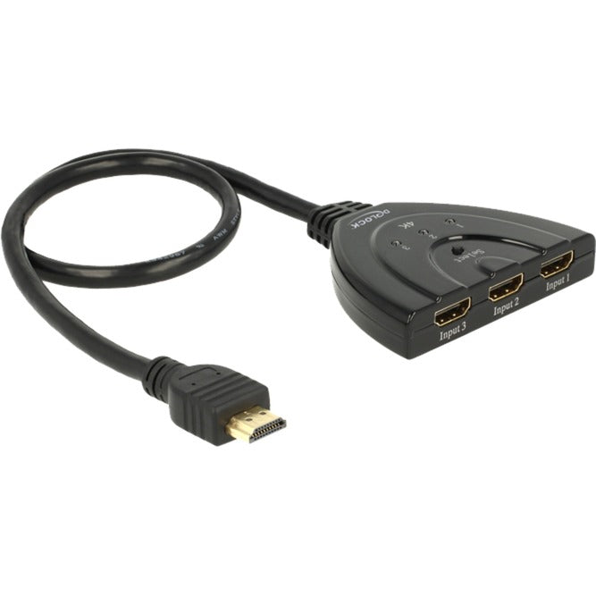 Load image into Gallery viewer, Delock 3 x hdmi in > 1 x hdmi out hdmi switch (zwart, 50 centimeter, 4k)
