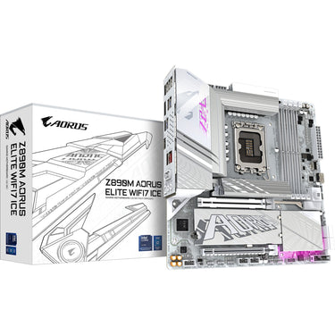 Gigabyte z890m aorus elite wf7 ice socket 1851 moederbord (raid, 2.5gb-lan, wi-fi 7, bt, sound, µatx)