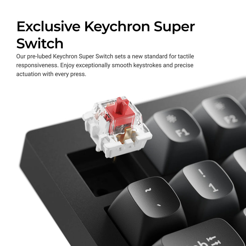 Load image into Gallery viewer, Keychron v6w-d1 8k qmk wired custom mechanical keyboard (zwart, us lay-out (qwerty), super red, 100%, rgb leds, double-shot pbt, hot swap, 8k, knop)

