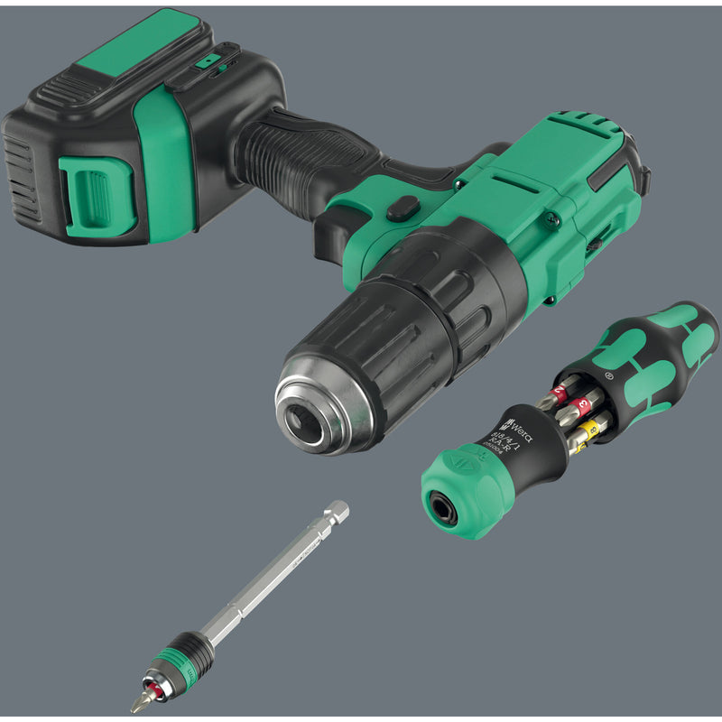Load image into Gallery viewer, Wera kraftform kompakt 25 ra-r met etui, 6‑delig bitset (zwart groen)
