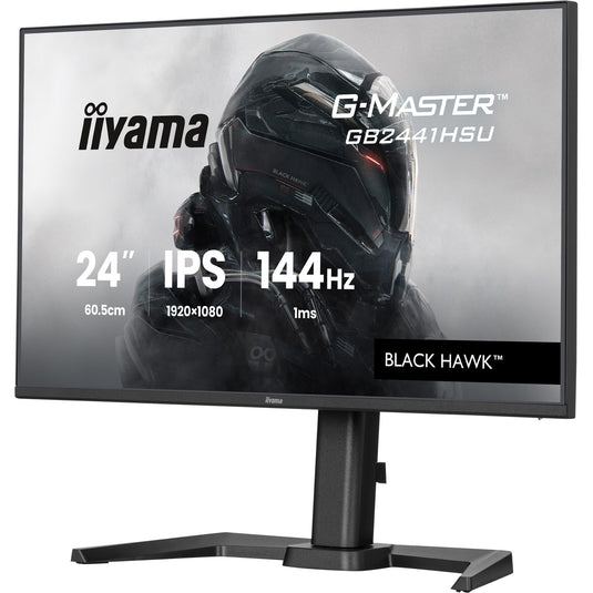Iiyama g-master black hawk gb2441hsu-b1 23.8 gaming monitor (zwart, hdmi, displayport, 2x usb-a, usb-b, 144 hz)