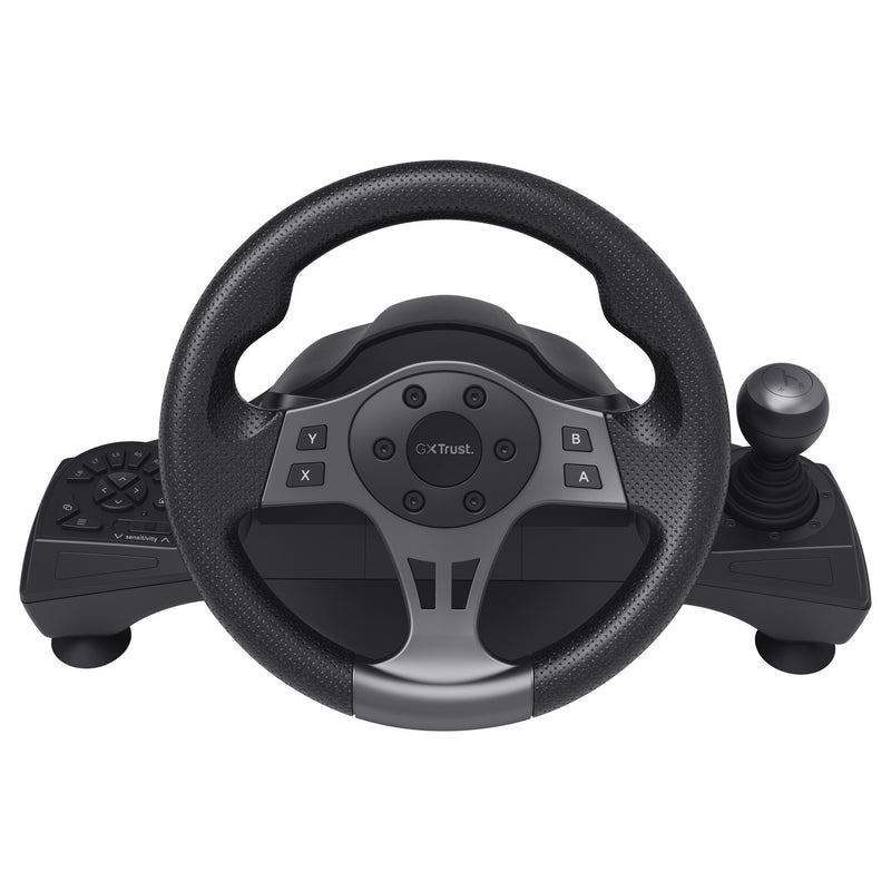 Load image into Gallery viewer, Trust gxt 289 movi racestuur stuur (zwart, pc, xbox series x s, switch, playstation 4)
