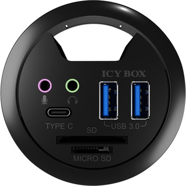 Icy box ib-hub1404a usb-hub (zwart)