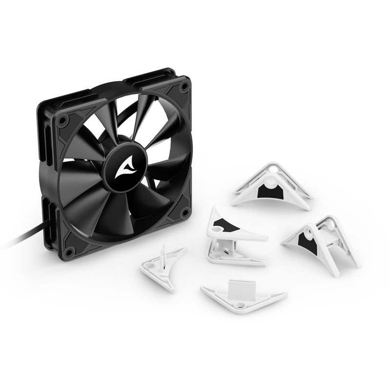 Load image into Gallery viewer, Sharkoon silentstorm bw120 pwm case fan (120 x 120 x 25 mm)
