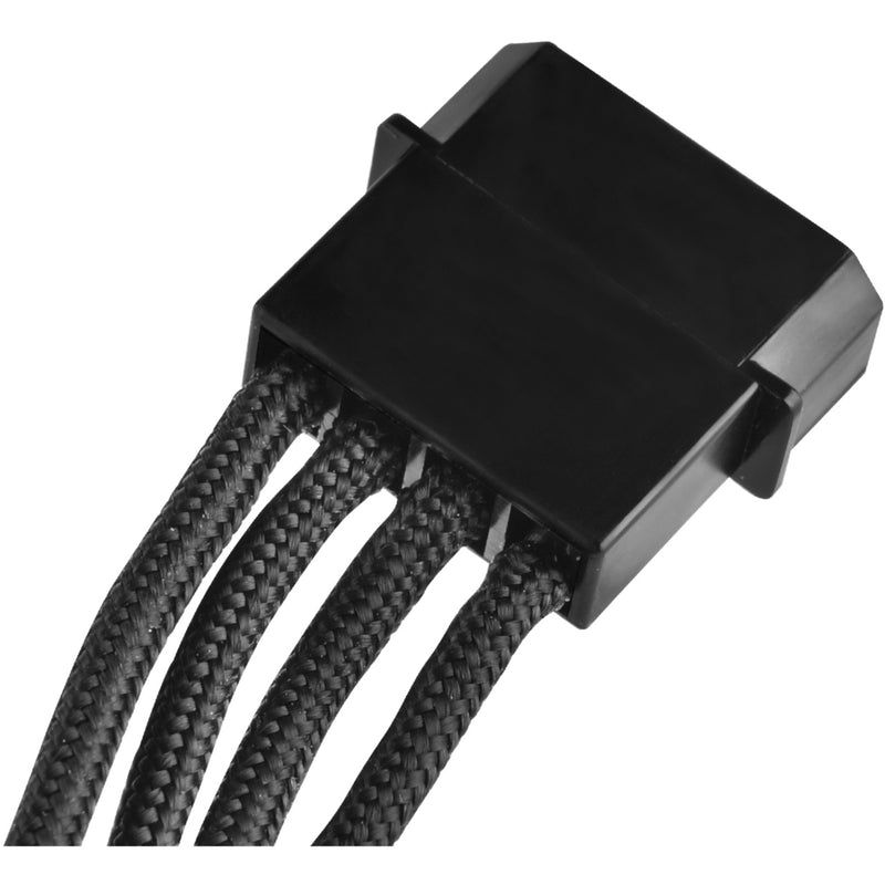 Load image into Gallery viewer, Silverstone adapter 4-pin molex > 4x 15-pin sata (zwart, pp07-btsb)
