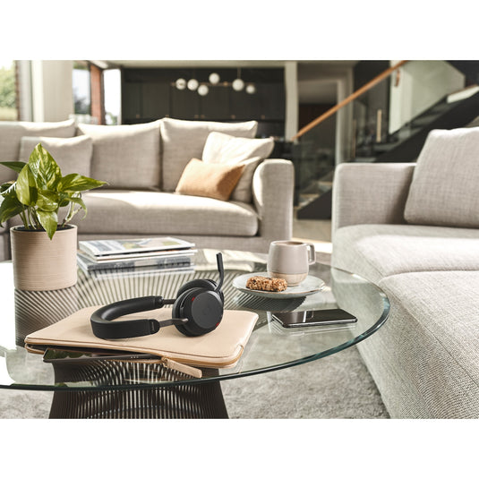 Jabra evolve2 75 on-ear headset (zwart, link380c, microsoft teams)