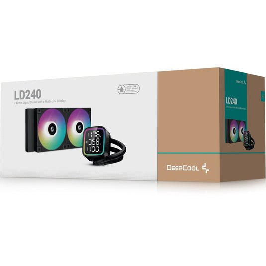 Deepcool ld240 waterkoeling (zwart, 4-pin pwm fan-connector)