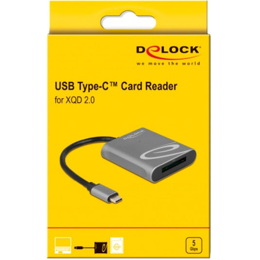 Delock usb-c card reader voor xqd 2.0 kaartlezer (grijs)