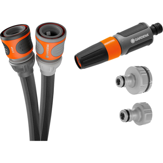Gardena textielslang liano life 20 m set (donkergrijs oranje)