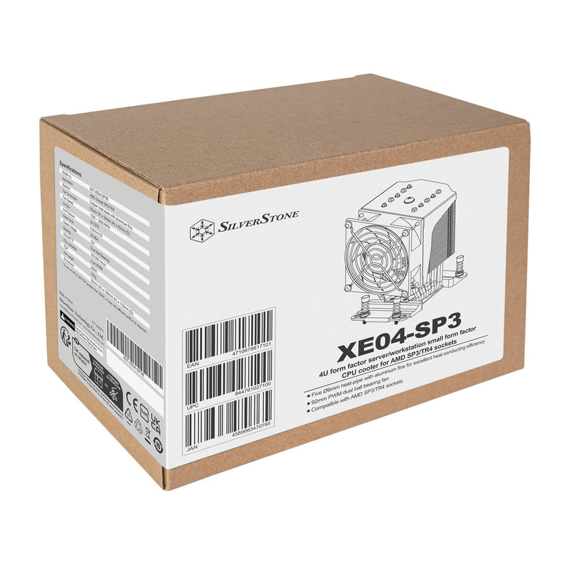 Load image into Gallery viewer, Silverstone sst-xe04-sp3b cpu-koeler (4-pins pwm fan-connector)
