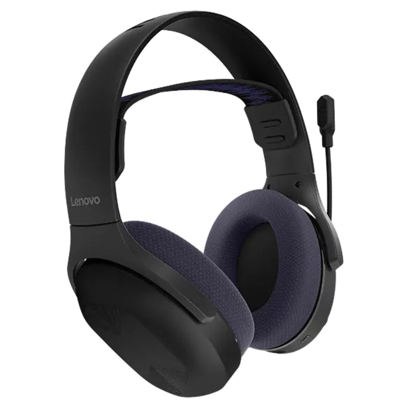 Load image into Gallery viewer, Lenovo legion h410 draadloze gamingheadset over-ear gaming headset (zwart paars, bluetooth, 2,4 ghz, playstation 4, playstation 5, nintendo switch, pc)
