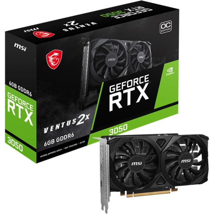 Load image into Gallery viewer, Msi geforce rtx 3050 ventus 2x e 6g oc grafische kaart (2x hdmi, 1x displayport, dlss)
