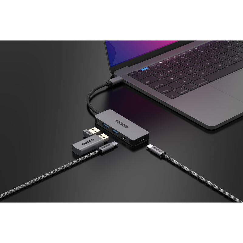 Load image into Gallery viewer, Sitecom usb-c naar 2x usb-a + 2x usb-c usb-hub (grijs)
