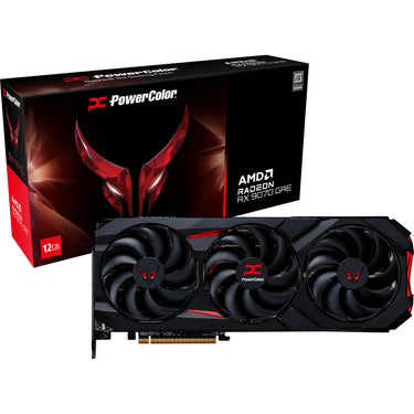 Powercolor radeon rx 9070 gre red devil 12gb gddr6 grafische kaart (zwart, rdna4, 3x displayport, 1x hdmi 2.1)