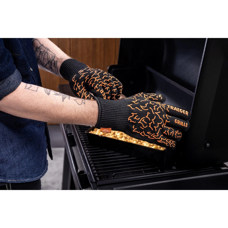 Load image into Gallery viewer, Traeger bbq mitts handschoen (zwart, hittebestendig tot 275 °c)
