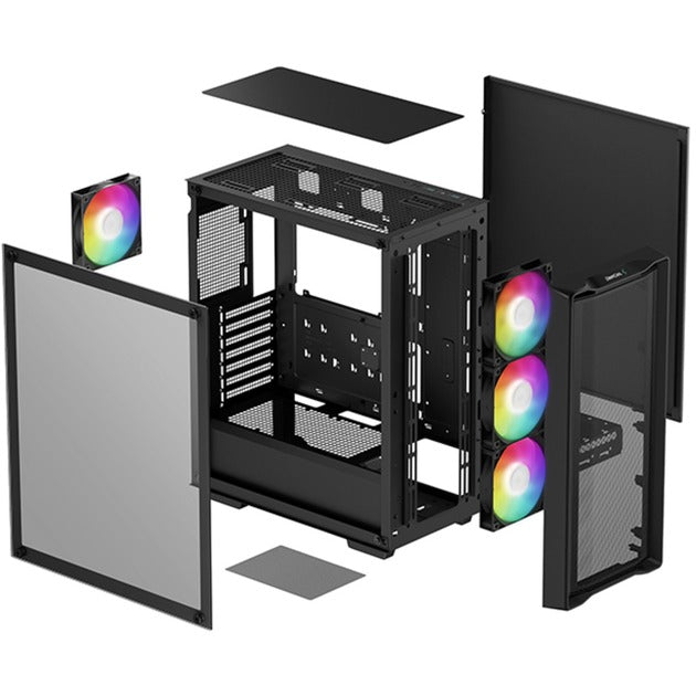 Afbeelding laden in galerijviewer, Deepcool cc560 mesh v2 midi tower behuizing (zwart | 2x usb-a | rgb | window)
