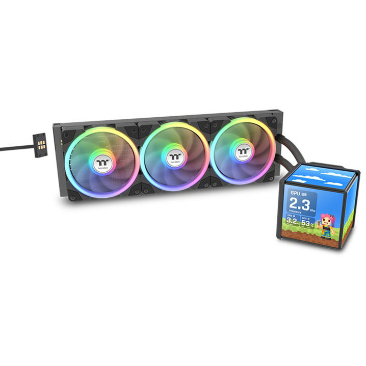 Load image into Gallery viewer, Thermaltake minecube 360 ultra argb sync aio liquid cooler waterkoeling (zwart)
