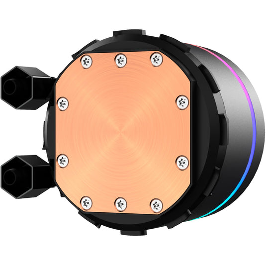 Sharkoon s90 rgb waterkoeling (zwart, 4-pins pwm fan-connector)