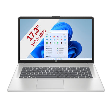 Hp 17-cn3053nd (bn6m0ea) 17.3 laptop (zilver | i5-1334u | iris xe graphics | 8 gb | 512 gb ssd)