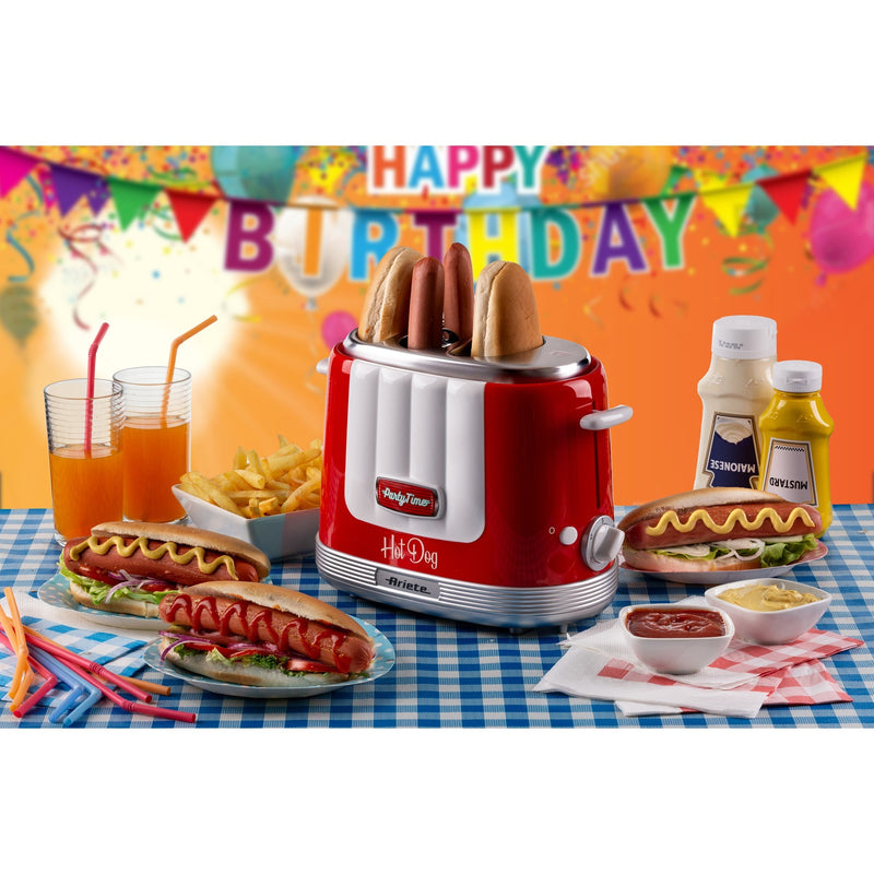 Load image into Gallery viewer, Ariete party time hotdogmaker 0206 00 hot dog maker (rood wit)
