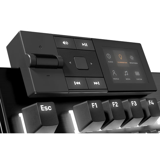 Be quiet! dark mount silent tactile rgb mechanisch gaming toetsenbord (zwart, us lay-out (qwerty), silent tactile, 100%, argb, pbt double-shot keycaps, media dock)