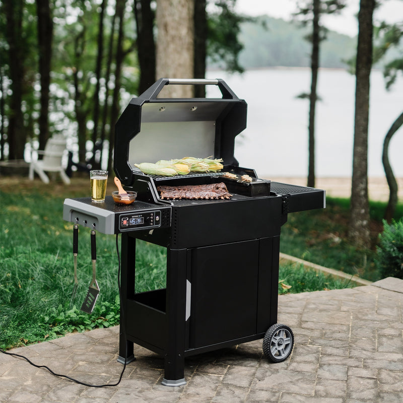 Load image into Gallery viewer, Masterbuilt autoignite series 545 digitale houtskoolbarbecue en -rookoven (zwart, wifi-besturing)
