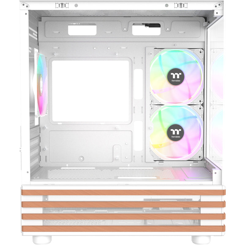 Load image into Gallery viewer, Thermaltake view 170 ws argb mini tower behuizing (wit houtkleur | 2x usb-a | rgb | tempered glass)
