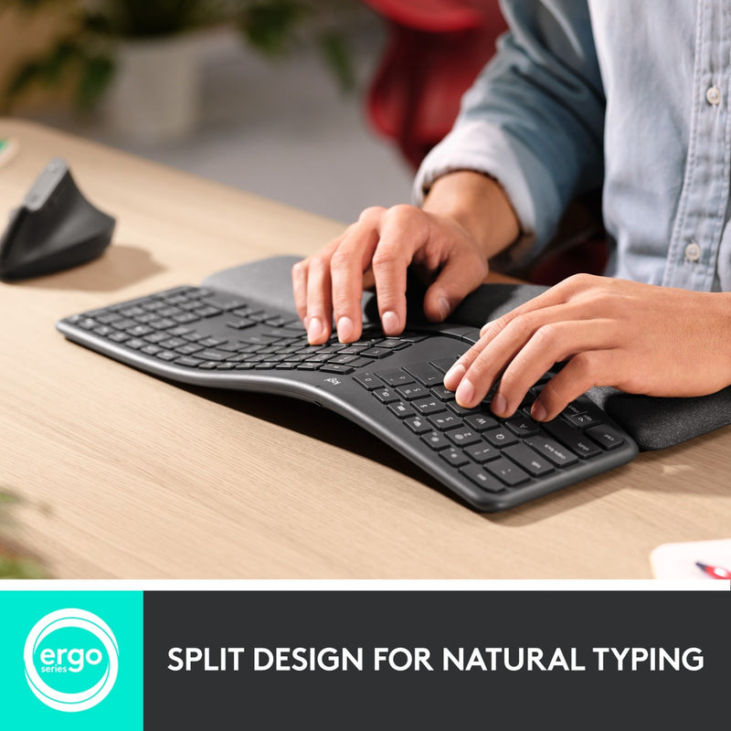 Load image into Gallery viewer, Logitech k860 ergo keyboard (zwart, 100%, bluetooth, us international iso)
