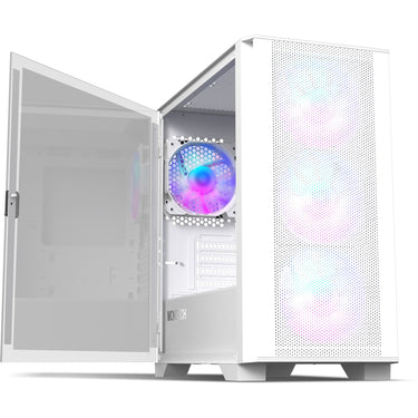 Montech air 100 argb mini tower behuizing (wit | 3x usb-a | tempered glass)
