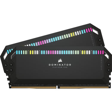 Corsair dominator platinum rgb 64 gb ddr5-5200 (2x 32 gb) werkgeheugen (zwart, cmt64gx5m2b5200c40, xmp 3.0)