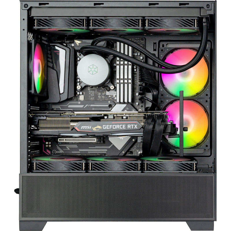Load image into Gallery viewer, Silverstone lucid 05 mini tower behuizing (zwart | 2x usb-a | 1x usb-c | rgb | tempered glass)
