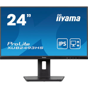Iiyama prolite xub2493hs-b6 23.8 monitor (zwart, hdmi, displayport)