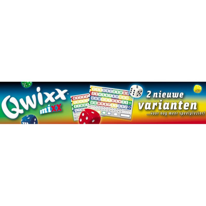 Load image into Gallery viewer, White goblin games qwixx mixx dobbelspel (nederlands, uitbreiding, 2 - 5 spelers, 15 minuten, vanaf 8 jaar)
