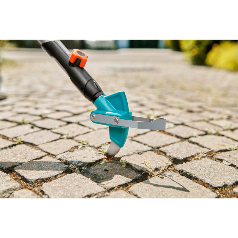 Load image into Gallery viewer, Gardena 2-in-1 combisystem onkruidwieder voor patio’s voegenkrabber (turquoise, 3607-20)
