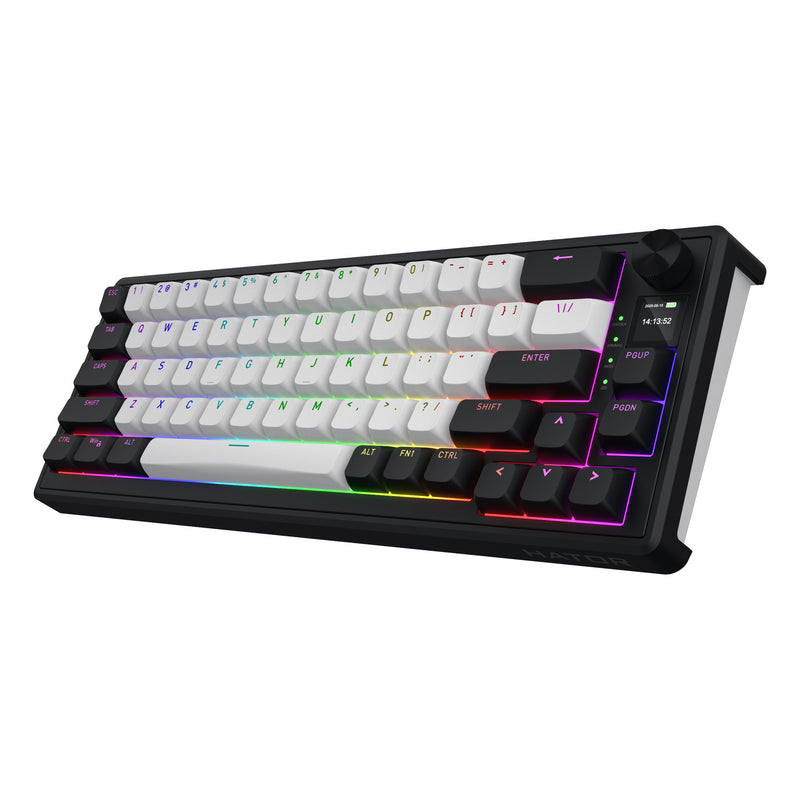 Load image into Gallery viewer, Hator skyfall mag ultima 8k wireless rgb mechanisch gaming toetsenbord (zwart, us lay-out (qwerty), hator aurum ice, 65%, rgb, double-shot pbt, hot-swap, 2.4ghz | bluetooth | usb-c)
