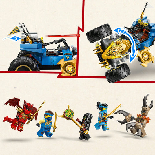 Lego ninjago - jay's transformerende auto constructiespeelgoed (71856)